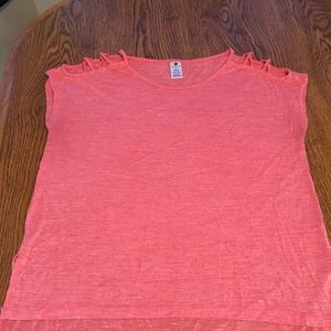 Rose red/white sport shirt